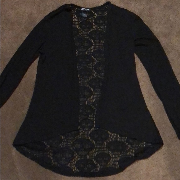 Hot Topic Sweaters - Hot Topic Cardigan Skull Lace Back